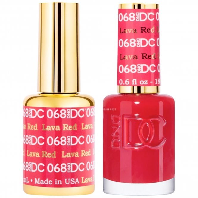 DND DND DC Duo Gel & Nail Polish Set - Lava Red 068 - 2 x 18ml